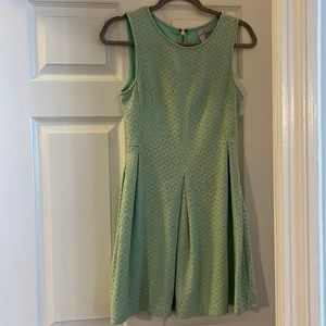 Green skater dress